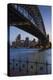 Australia, Sydney Harbor Bridge and Skyline from Milsons Point-Walter Bibikow-Premier Image Canvas