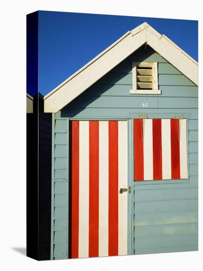 Australia, Victoria, Melbourne; Colourful Beach Hut at Brighton Beach-Andrew Watson-Premier Image Canvas