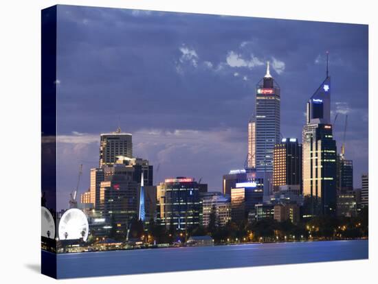 Australia, Western Australia, Perth; the Swan River and City Skyline at Dusk-Andrew Watson-Premier Image Canvas