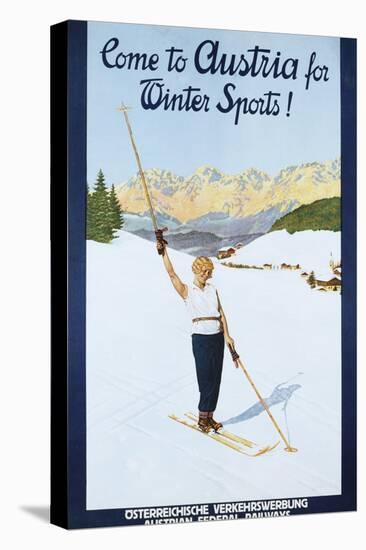 Austria for Winter Sports Poster-null-Premier Image Canvas