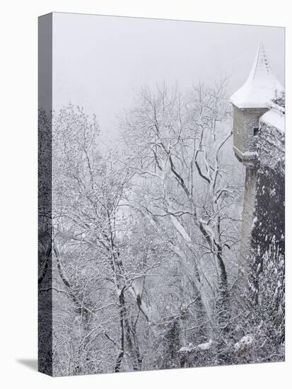 Austria, Salzburg. Part of Salzburg Castle Wall in the Winter-Bill Young-Premier Image Canvas