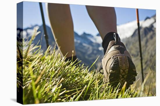Austria, Tyrol, Oetztal Alps, Obergurgl, Close-Up of Woman Hiking in Mountains-Rainer Mirau-Premier Image Canvas