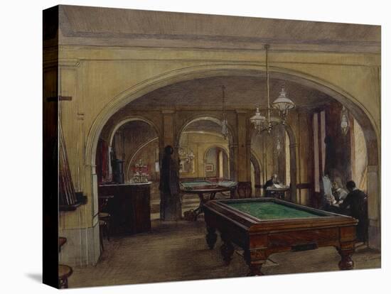 Austria, Vienna Cafe Interior with Billiards Table-null-Premier Image Canvas