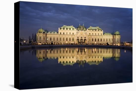 Austria, Vienna, Palace Belvedere, Outside-Facade, Panorama, Evening-Mood-Rainer Mirau-Premier Image Canvas