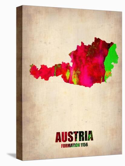 Austria Watercolor Poster-NaxArt-Stretched Canvas