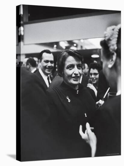 Author Ayn Rand Chatting with Admirers at National Book Awards-Alfred Eisenstaedt-Premier Image Canvas