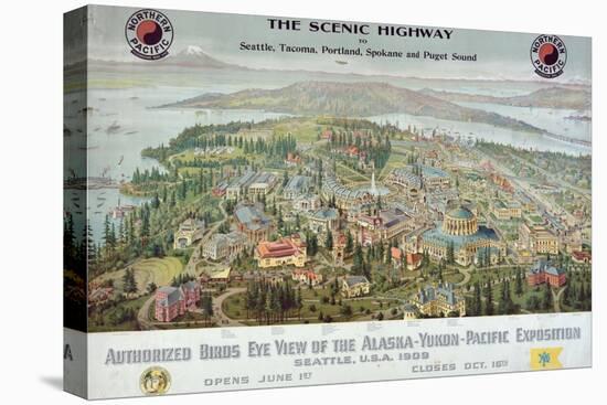 "Authorized Birds Eye View of the Alaska-Yukon-Pacific Exposition: Seattle, USA, 1909"-null-Premier Image Canvas