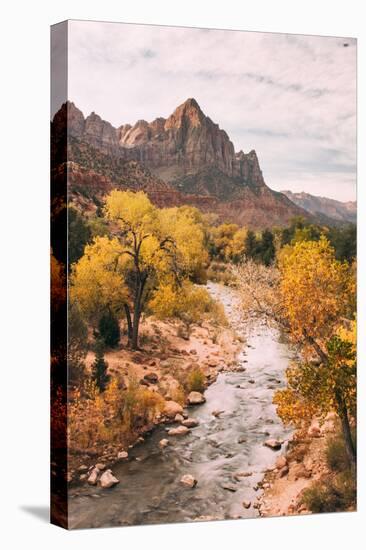 Autmun Virgin River, Zion National Park, Utah-Vincent James-Premier Image Canvas