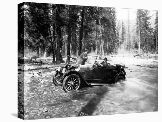 Auto Fording Clear Creek, Yakima, 1918-Asahel Curtis-Premier Image Canvas