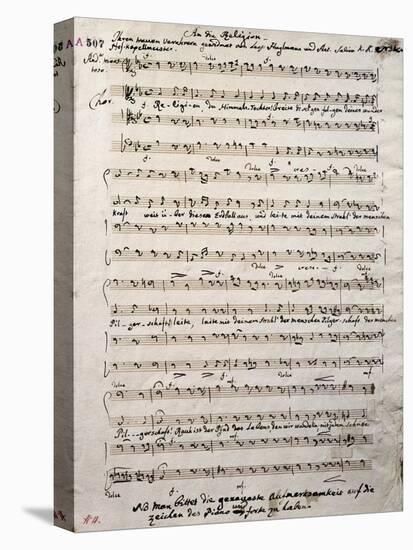 Autograph Music Score of Oratorium-Antonio Salieri-Premier Image Canvas