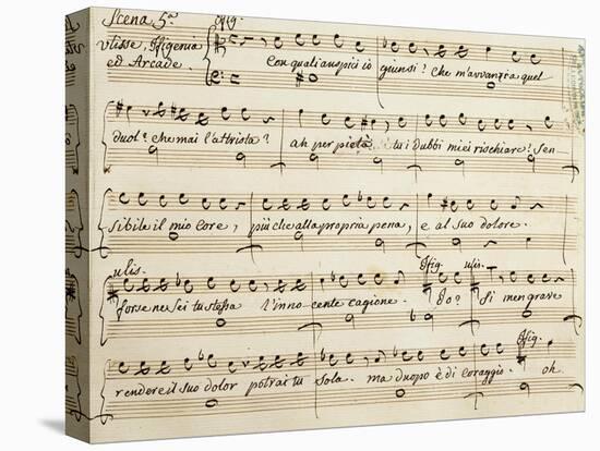 Autograph Music Sheet of Ifigenia in Aulide-null-Premier Image Canvas