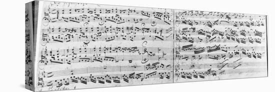 Autograph of the Partita 'sei Gegruesset, Jesu Guetig'-Johann Sebastian Bach-Premier Image Canvas