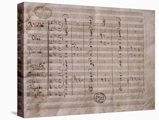 Autograph Sheet Music of the Cantata Il Pianto D'Armonia-null-Premier Image Canvas