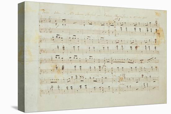 Autographed Manuscript Signed and Dedicated of the Grande Valse Brilliante, Opus 18 in E Flat Major-Fryderyk Chopin-Premier Image Canvas