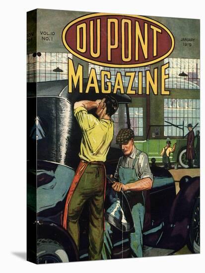 Automobile Repair, Front Cover of the 'Dupont Magazine', January 1919-American School-Premier Image Canvas