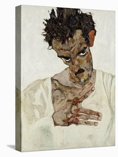 Autoportrait a La Tete Baissee. Peinture De Egon Schiele (1890-1918), Huile Sur Bois, 1912. Art Aut-Egon Schiele-Premier Image Canvas