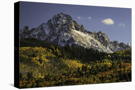 Autumn, aspen trees and Sneffels Range, Uncompahgre National Forest, Colorado-Adam Jones-Premier Image Canvas