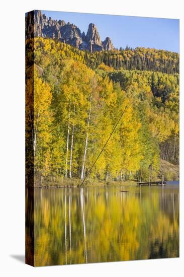 Autumn Colors Reflect Upon A Lake In Telluride, CO-Dan Holz-Premier Image Canvas