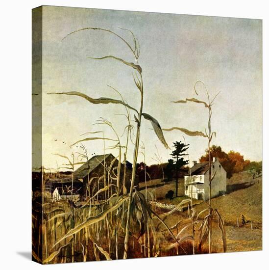 "Autumn Cornfield,"October 1, 1950-Andrew Wyeth-Premier Image Canvas