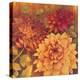 Autumn Dahlias 2-Vera Hills-Stretched Canvas