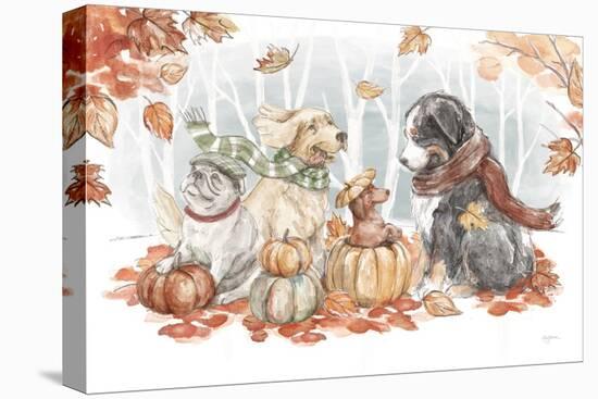 Autumn Dogs I-Mary Urban-Stretched Canvas