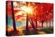 Autumn. Fall Scene. Beautiful Autumnal Park. Beauty Nature Scene. Autumn Landscape, Trees and Leave-Subbotina Anna-Premier Image Canvas