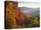 Autumn foliage on Blue Ridge Range near Jumping Off Rock, North Carolina-Tim Fitzharris-Stretched Canvas