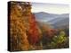 Autumn foliage on Blue Ridge Range near Jumping Off Rock, North Carolina-Tim Fitzharris-Stretched Canvas