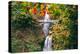 Autumn Frame at Multnomah Falls, Waterfall Columbia River Gorge, Oregon-Vincent James-Premier Image Canvas