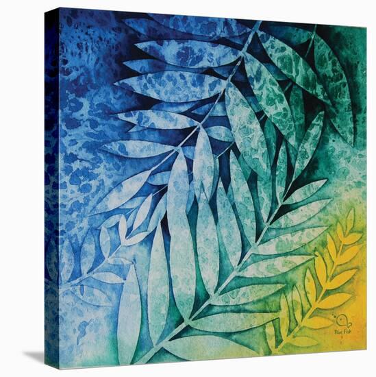 Autumn Hues II-Blue Fish-Stretched Canvas