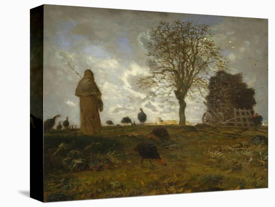 Autumn Landscape with a Flock of Turkeys, 1872-73-Jean-Francois Millet-Premier Image Canvas