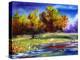 Autumn Landscape Wood On The Bank Of Lake-balaikin2009-Stretched Canvas