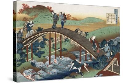 Autumn Maple Leaves On The Tsutaya River Circa 19 Giclee Print Chokosai Eisho Art Com