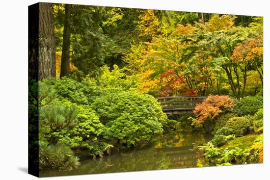 Autumn, Moon Bridge, Portland, Oregon, Usa-Michel Hersen-Premier Image Canvas