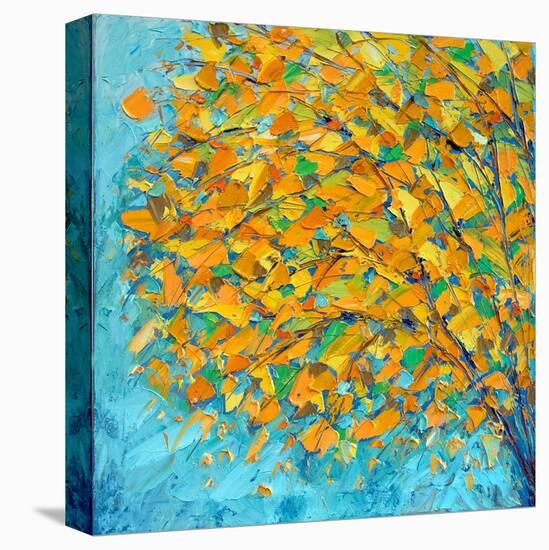 Autumn on Teal-Ann Marie Coolick-Stretched Canvas