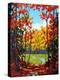 Autumn Path in Old Kinderhook III-Patty Baker-Stretched Canvas