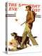 "Autumn Stroll" Saturday Evening Post Cover, November 16,1935-Norman Rockwell-Premier Image Canvas