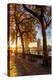 Autumn sunrise in grounds of the Tower of London, with Tower Bridge, London-Ed Hasler-Premier Image Canvas