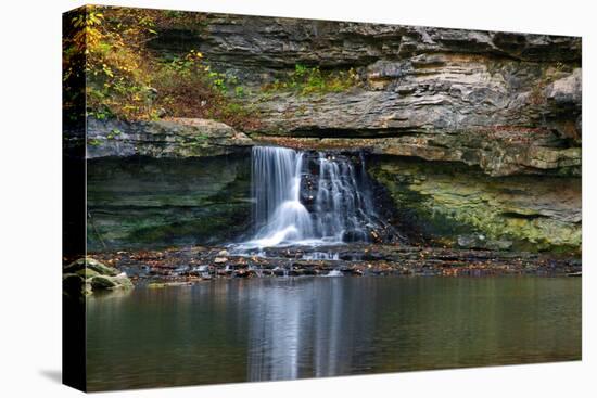Autumn waterfall in McCormics Creek State Park, Indiana, USA-Anna Miller-Premier Image Canvas
