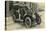 Auxiliary Fire Squad in Vintage Car-null-Stretched Canvas