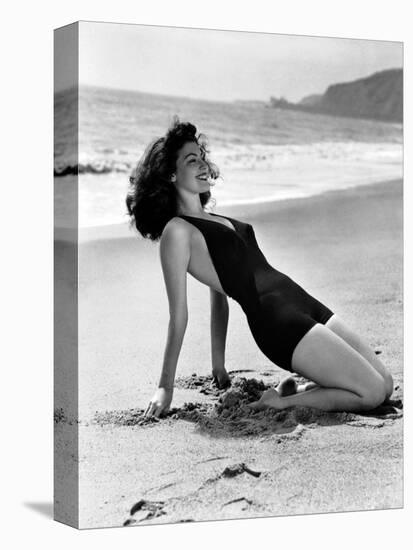 Ava Gardner in the 40's (b/w photo)-null-Stretched Canvas