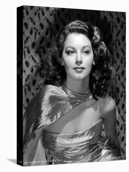 Ava Gardner in the 40's (b/w photo)-null-Stretched Canvas