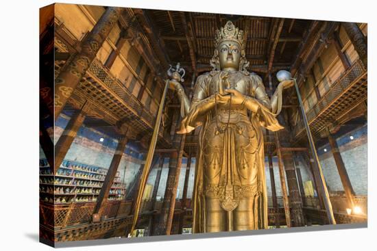 Avalokitesvara statue in Gandan monastery, Ulan Bator, Mongolia, Central Asia, Asia-Francesco Vaninetti-Premier Image Canvas