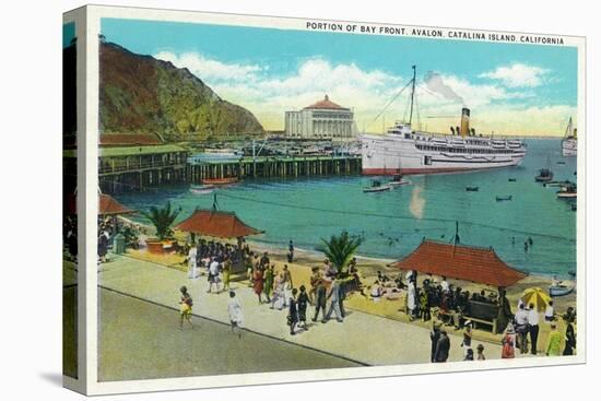 Avalon, California - Portion View of the Bay Front-Lantern Press-Stretched Canvas