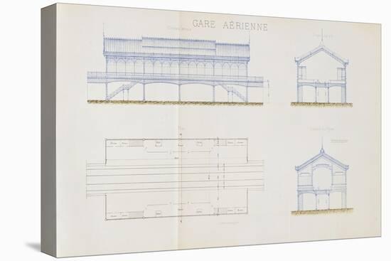 Avant projet de ligne métropolitaine centrale : gare aérienne-Alexandre-Gustave Eiffel-Premier Image Canvas