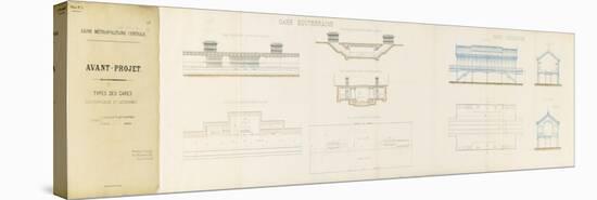 Avant-projet de ligne métropolitaine centrale présenté par la Compagnie des Etablissements Eiffel-Alexandre-Gustave Eiffel-Premier Image Canvas