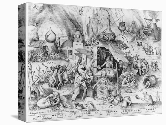 Avarice, from the Seven Deadly Sins, Engraved by Pieter Van Der Heyden (C.1530-72) 1558-Pieter Bruegel the Elder-Premier Image Canvas