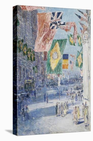 Avenue of the Allies: Brazil, Belgium, 1918-Childe Hassam-Premier Image Canvas