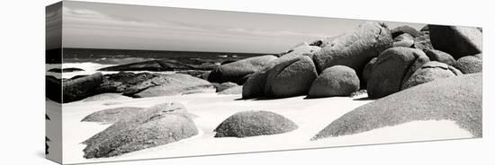 Awesome South Africa Collection Panoramic - Boulders on Beach B&W-Philippe Hugonnard-Premier Image Canvas