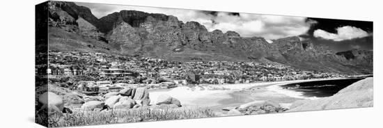 Awesome South Africa Collection Panoramic - Camps Bay Cape Town B&W-Philippe Hugonnard-Premier Image Canvas